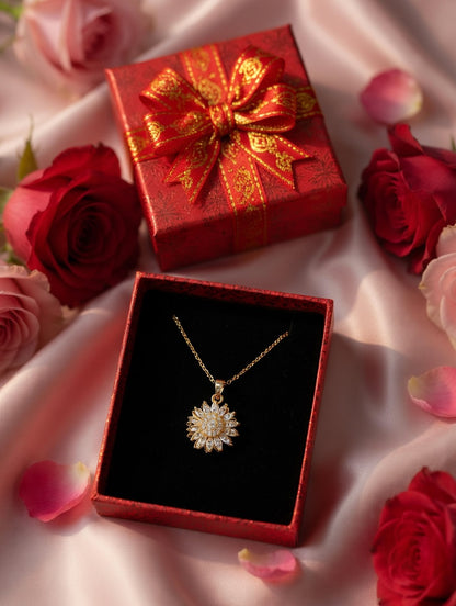Collar Girasol Giratorio + Caja a elección