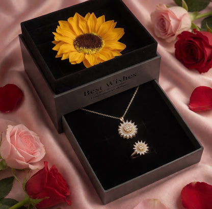 Collar Girasol Giratorio + Caja a elección