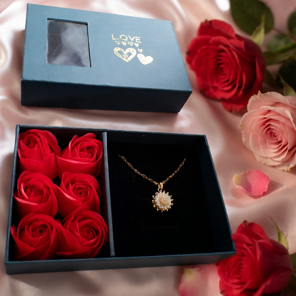 Collar Girasol Giratorio + Caja a elección